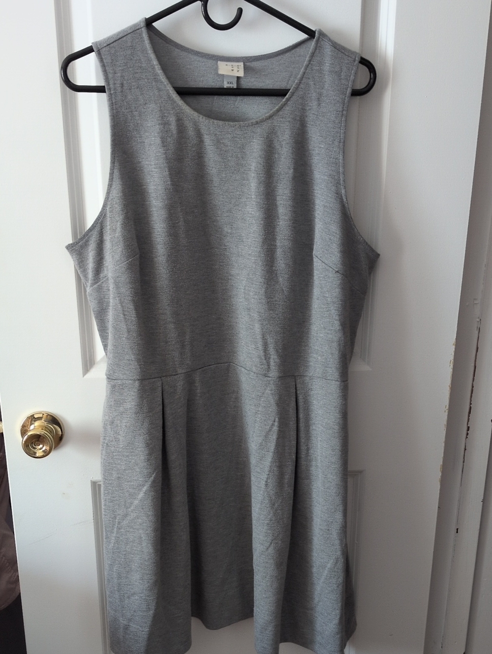 Grey Sleeveless Fit-and-Flare Dress